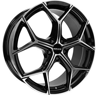 MONACO WHEELS GP16 BLACK POLISHED 8x20 5/112 ET39 CB66.5