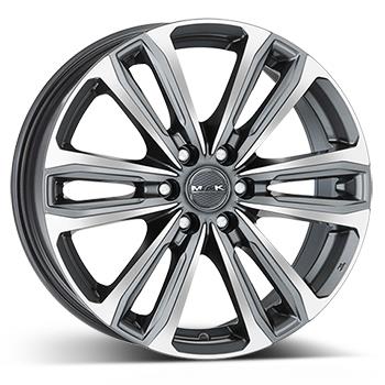 MAK SAFARI 6 GUN METAL POLISHED 8x18 6/130 ET53 CB84.1