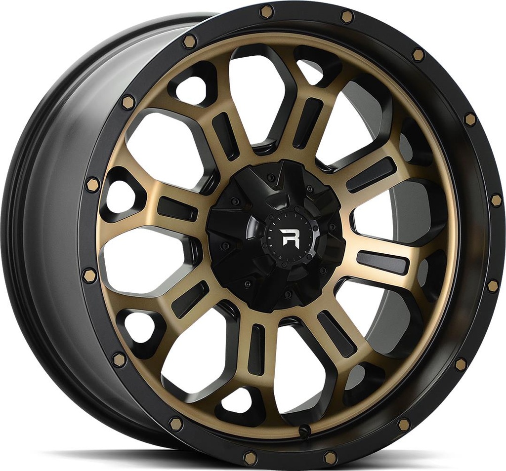 R-SERIES R12 POL BRONZE-BLACK 9.5x20 6/139.7 ET15 CB106.1