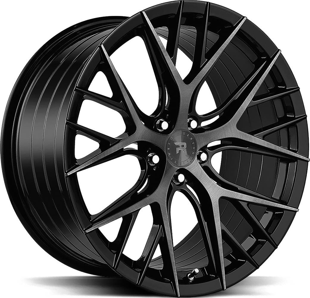R-SERIES R16 BRUSH DUAL BLACK 9.5x19 5/114.3 ET45 CB64.1