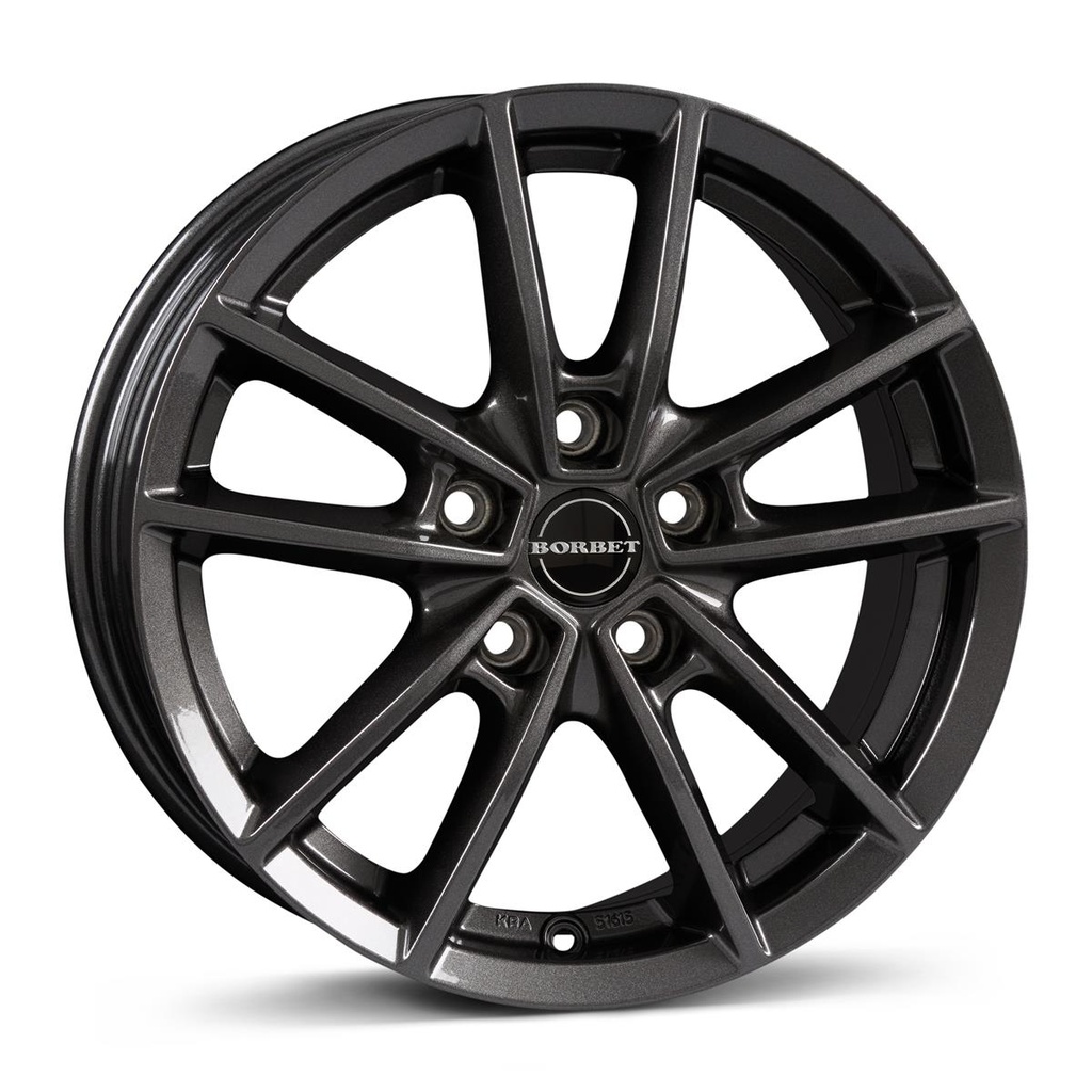 BORBET W MIST ANTRACITE GLOSS 7x17 5/112 ET43 CB57.1