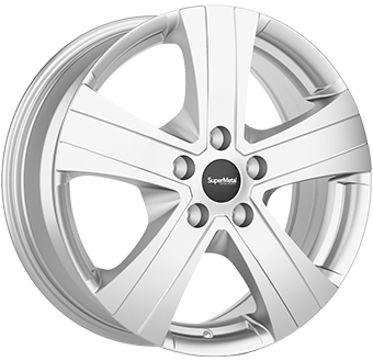 SUPERMETAL HAMMER SILVER 6.5x16 5/130 ET65 CB78.1