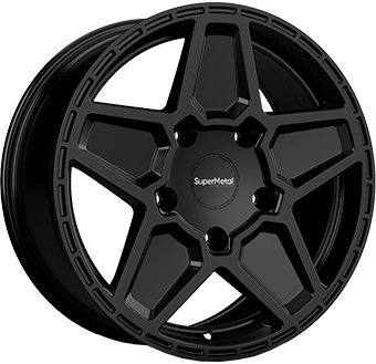 SUPERMETAL ROCKET GLOSS BLACK 8x18 5/160 ET45 CB65.1