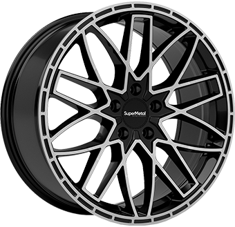 SUPERMETAL VANE BLACK POLISHED 9x20 5/120 ET45 CB65.1