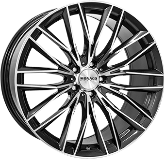 MONACO WHEELS GP2 ANTHRACITE POLISH 8x18 5/112 ET30 CB66.5