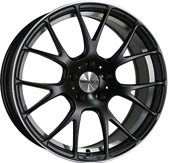 MONACO WHEELS MIRABEAU MATT BLACK POLISHED 8x18 5/120 ET20 CB74.1