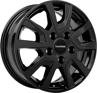 SUPERMETAL VAULT GLOSS BLACK 6x15 5/118 ET68 CB71.1