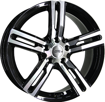 INTER ACTION KARGIN GLOSS BLACK POLISHED 7.5x18 5/112 ET48 CB66.6