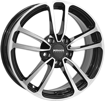 MONACO WHEELS CL1 GLOSS BLACK POLISHED 8x19 5/108 ET45 CB63.4
