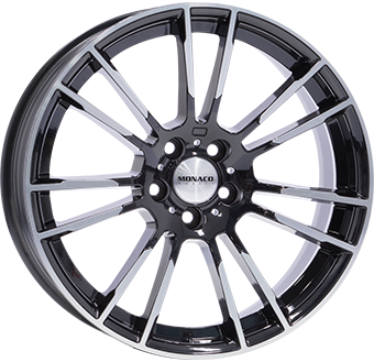 MONACO WHEELS MC8 GLOSS BLACK POLISHED 8.5x19 5/112 ET30 CB66.6