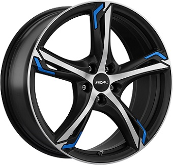 RONAL R62 MATT BLACK POLISHED 8.5x20 5/115 ET38 CB70.2