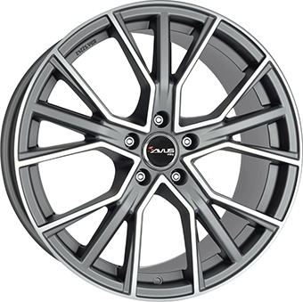 AVUS AF18 DULL ANTHRACITE POLISH 9x20 5/112 ET33 CB66.4