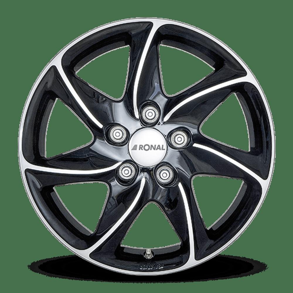 RONAL R51 BLACK POLISHED 6.5x15 5/114.3 ET45 CB82