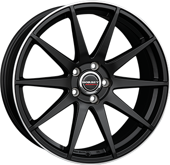 BORBET GTX BLACK MATT RIM SILV 8x19 5/108 ET50 CB72.5