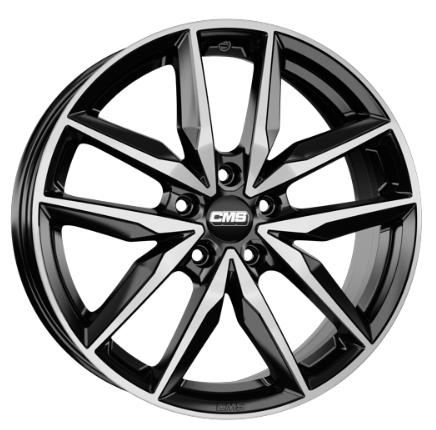 CMS C28 GLOSS BLACK POLISHED 7x17 5/112 ET40 CB57.1