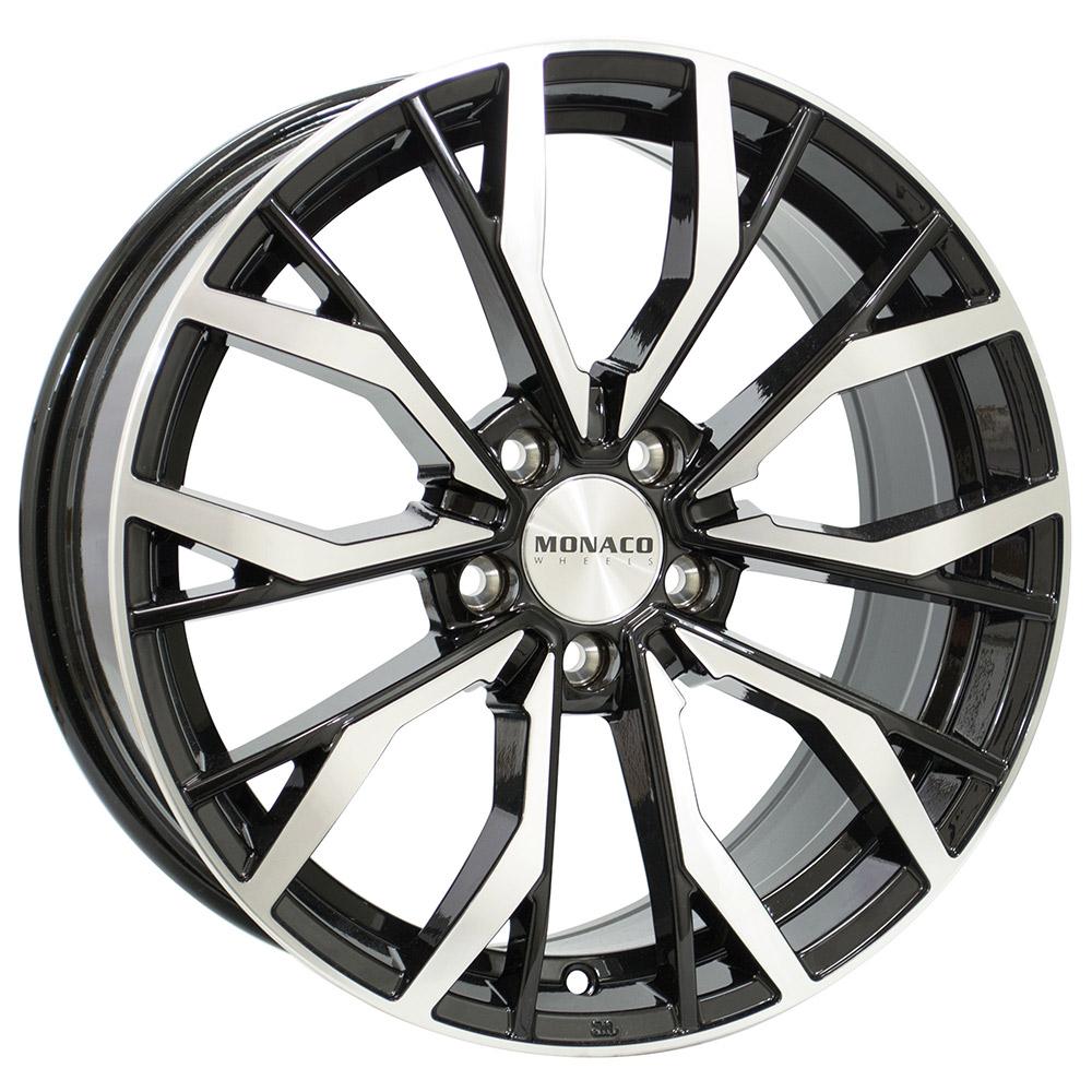 MONACO WHEELS GP5 GLOSS BLACK POLISHED 8x18 5/112 ET28 CB66.5