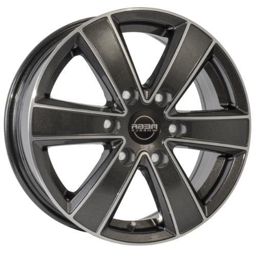 STATUSFÄLGAR HERCULES 6 ANTHRACITE GREY FRONT POLISHED 6.5x17 6/130 ET54 CB84.1