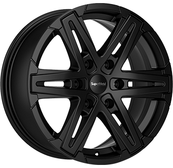 SUPERMETAL COMPASS MATT BLACK 8.5x18 6/139 ET45 CB93.1