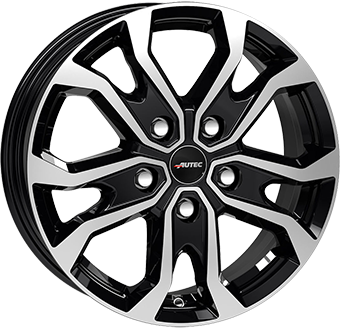 AUTEC KISO BLACK POLISHED 6.5x16 5/130 ET66 CB78.1