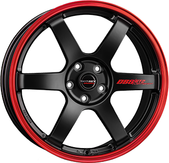 BORBET DB8GT2 BLACK MATT RIM RED 8.5x19 5/114.3 ET40 CB72.5