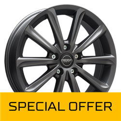 MEGA WHEELS VIRGO DARK MAT ANTHRACITE GREY 6x15 5/114.3 ET42 CB73.2