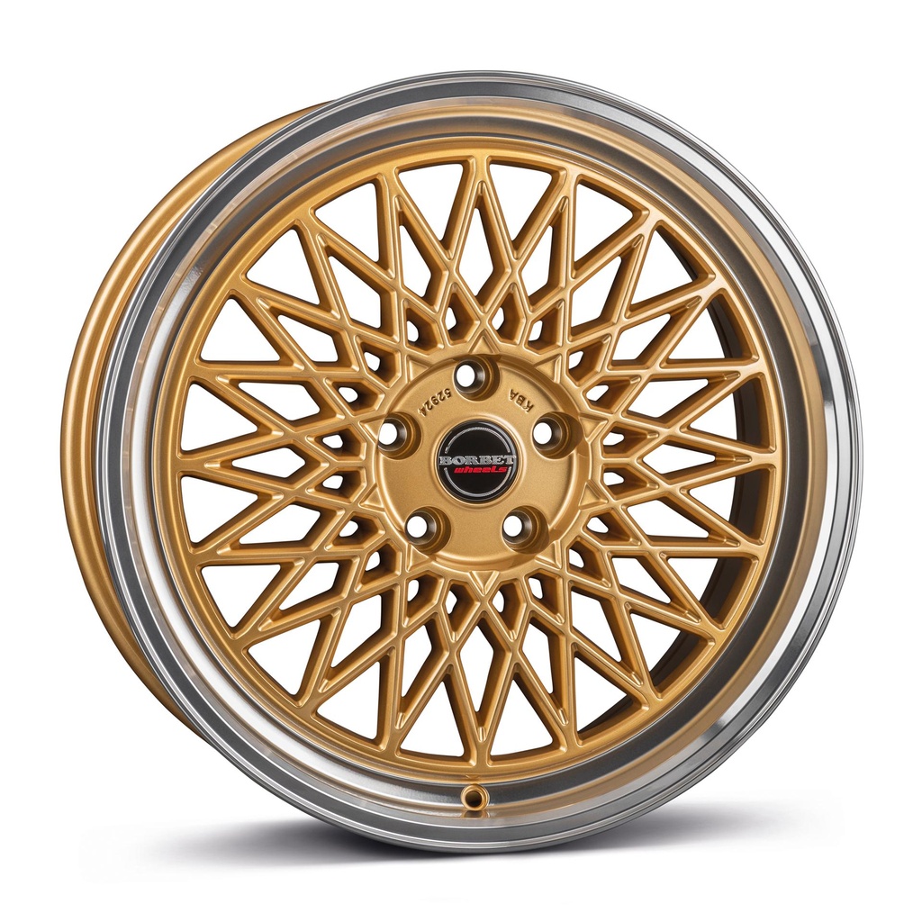BORBET B GOLD RIM POL 7x17 4/100 ET38 CB64