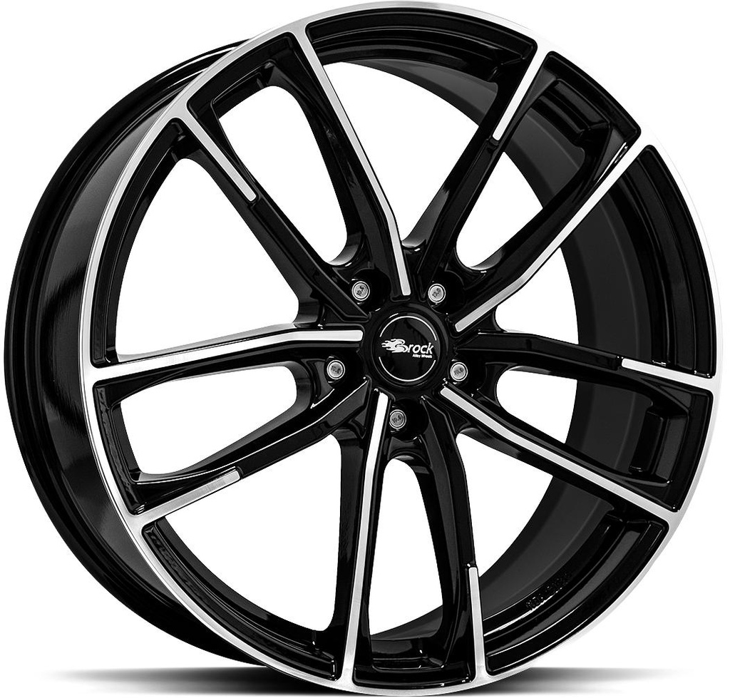BROCK B38 BLACK FULL POL 8x18 5/112 ET44 CB57.1