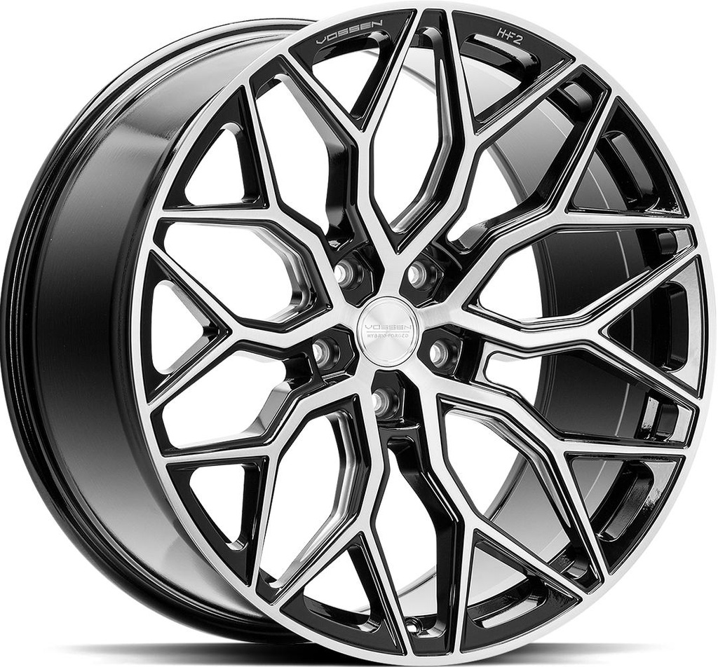 VOSSEN HF2 BRUSH GLOSS BLACK 9.5x20 5/114.3 ET25 CB73.1