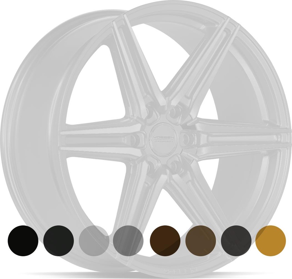 VOSSEN HF6.2 BRUSH MATT BLACK 9.5x20 6/139.7 ET15 CB106.1