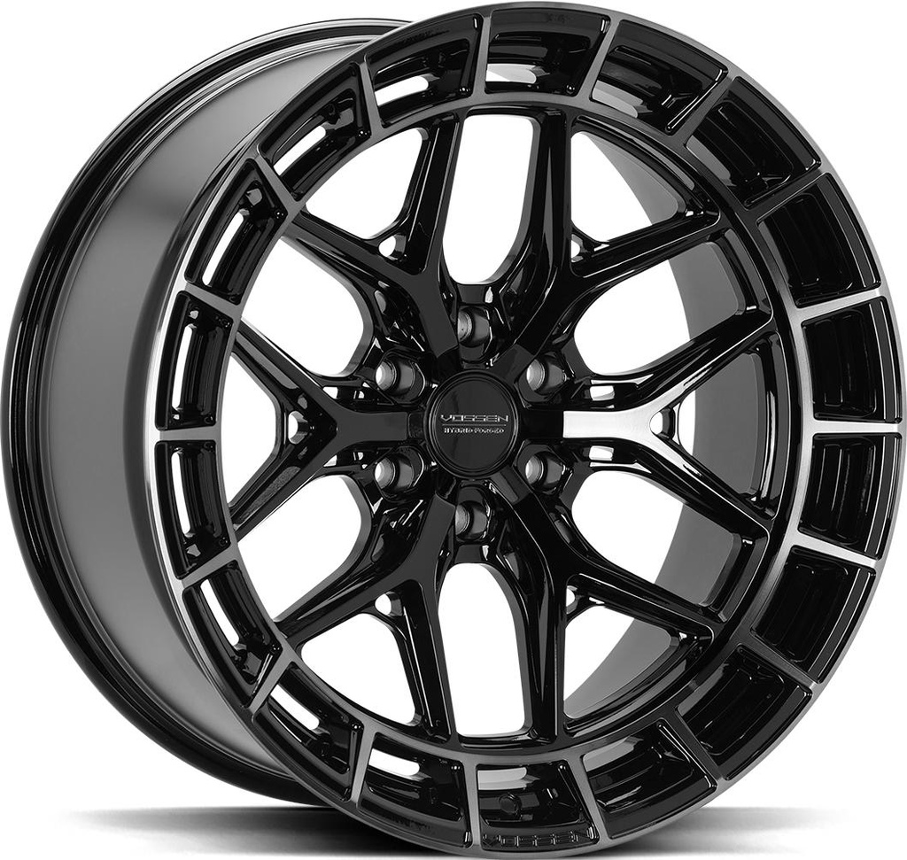 VOSSEN HFX1 TINTED GLOSS BLACK 10x20 6/135 ET-18 CB87.1