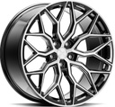 VOSSEN HF2 BRUSHED GLOSS BLACK 10x20 5/112 ET50 CB66.6
